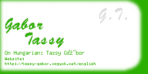 gabor tassy business card